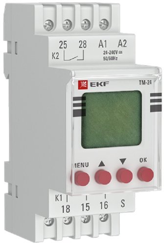 Реле времени электронное на DIN-рейку EKF PROxima ТМ-24 многофункциональное 16А 24-264В фото Реле времени электронное на DIN-рейку EKF PROxima ТМ-24 многофункциональное 16А 24-264В картинка